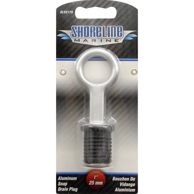 Shoreline Marine Snap Drain Plug, 1", Aluminum