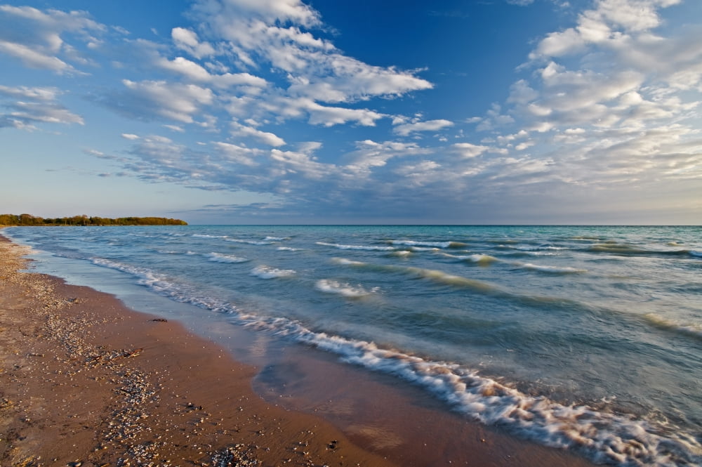 Shoreline Of Lake Ontario Sandbanks Provincial Park Ontario Canada Canvas Art - Mike Grandmaison Design Pics (36 x 24)