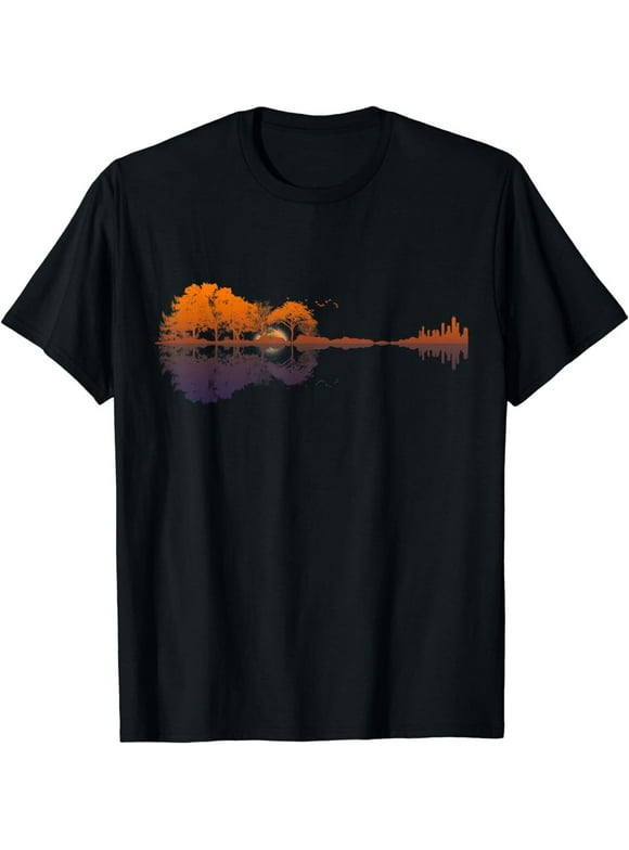 Shoreline Serenades: Guitarist's Dream Tee - Perfect for Lakeside Music Enthusiasts