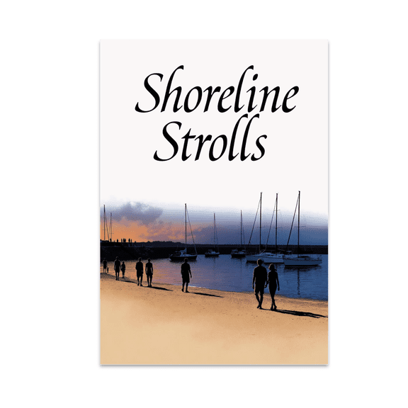 Shoreline Strolls Coastal Walking Art - Beach Lover - 13x19 Poster Print