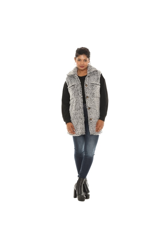 Shoreline's Button Front Faux Fur Vest