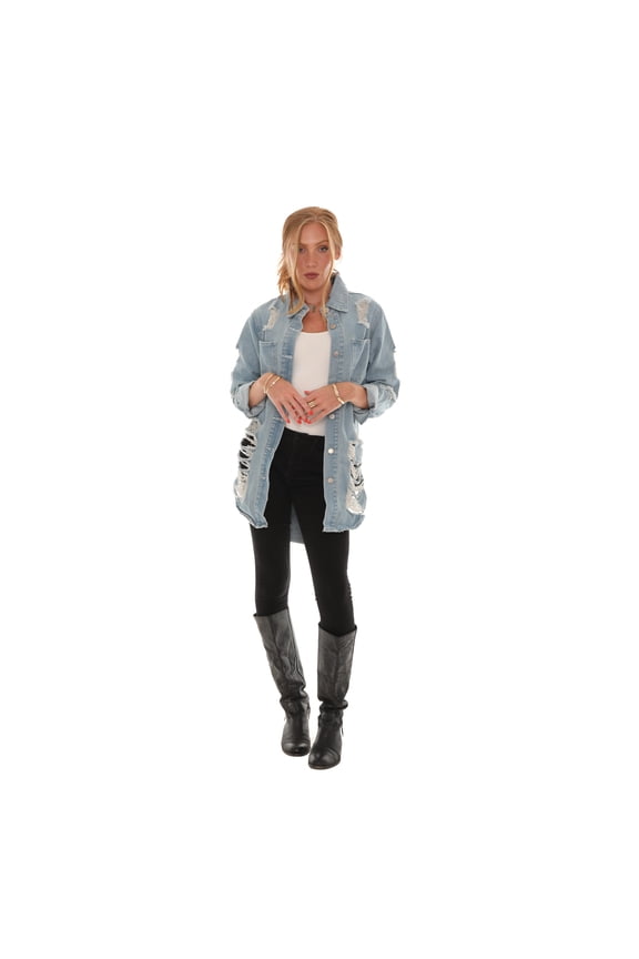 Shoreline's Distressed Denim Shirt