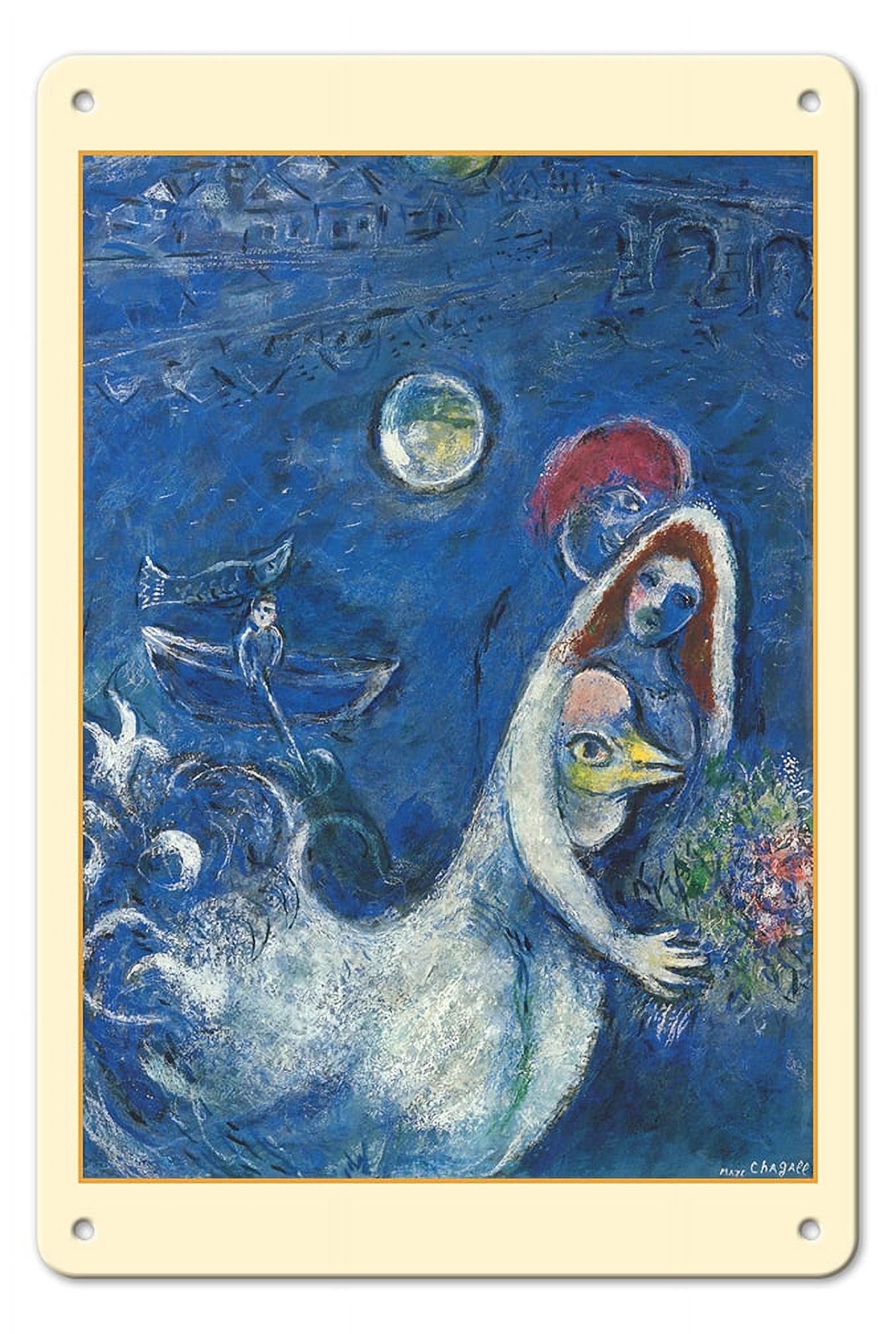Shores of Love - Vintage Abstract Art by Marc Chagall c.1950 - 8 x 12 ...
