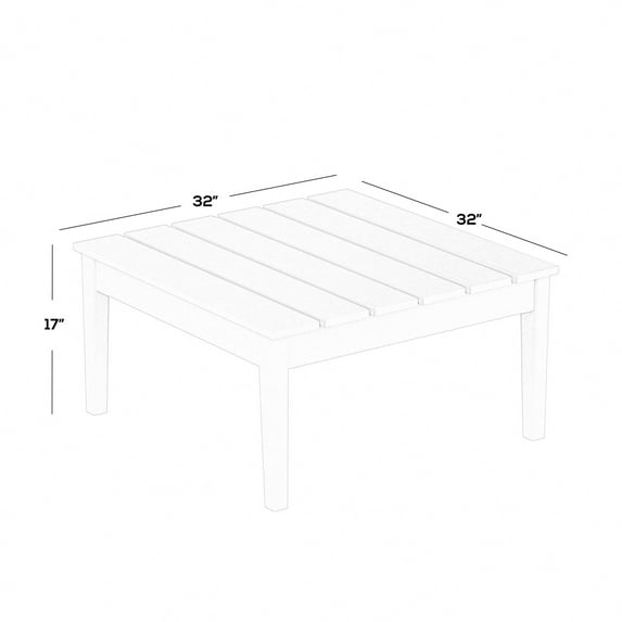 Shoreside Modern 32" Conversation Table, Teak