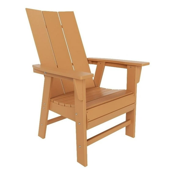 Shoreside Modern Curveback Adirondack Plastic Dining Chair