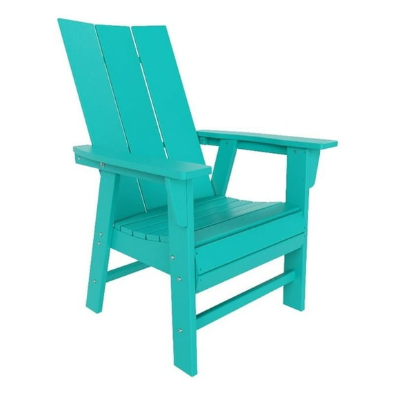 Shoreside Modern Curveback Adirondack Plastic Dining Chair