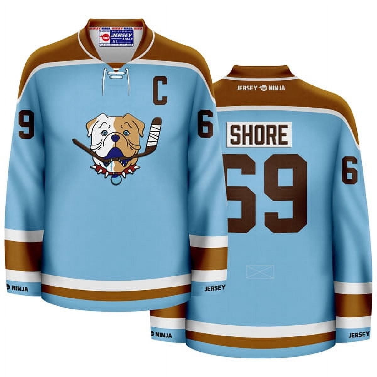  SHORESY Sudbury Blueberry Bulldogs Hockey Jersey with Your Name  & Number : Sports & Outdoors