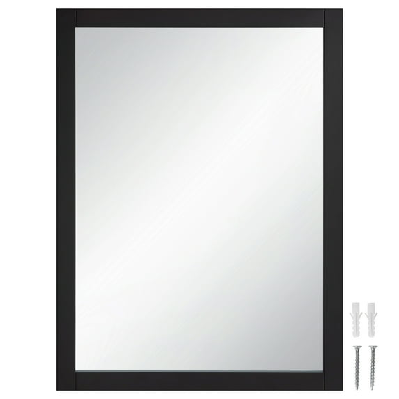 Design House Shorewood 30" x 40" Rectangular Wall Accent Mirror, Espresso