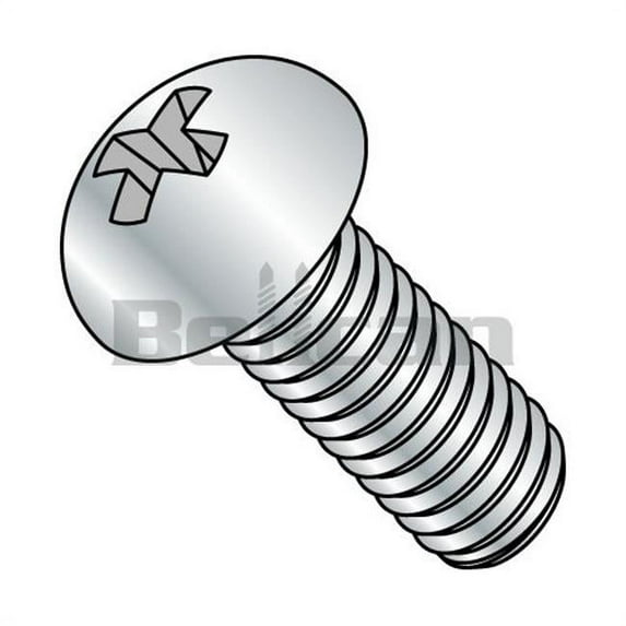 Shorpioen 1496MPR 0.25-20 x 6 Phillips Round Fully Threaded Machine Screw - Zinc - Box of 200