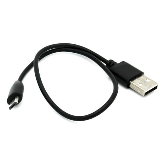 Short 1ft USB Cable Rapid Charge Power Wire Sync MicroUSB Data Transfer Cord Black 87 for LG Optimus Exceed 2 F60 F7, G Pro L70 L90, Pad LTE Zone 3, Premier LTE, Realm, Risio, Spree, Stylo 2 Plus V