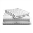 thumbnail image 1 of Js sanders Short Alaskan King 4pc Sheet Set 100% Egyptian Cotton 800 Thread Count Breathable & Soft Cooling Hotel Sheets Machine Washable and Fits up to 18'' Deep Pocket Silver Stripe, 1 of 6