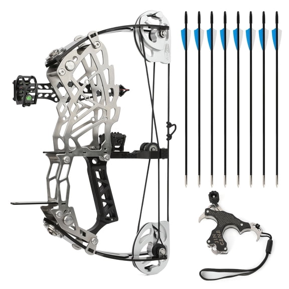Short Axis Composite Bow 15-32lbs Adjustable Outdoor Shooting Archery Pulley Bow Set