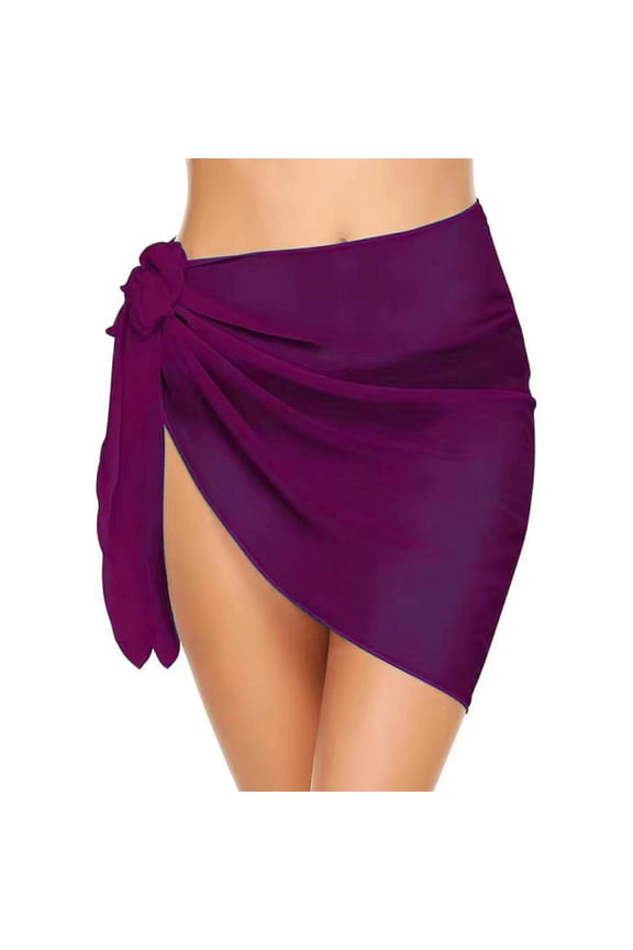 Short Beach Skirt For Women Light Weight Bathing Suit Coverup Breathable Swimwears Coverup