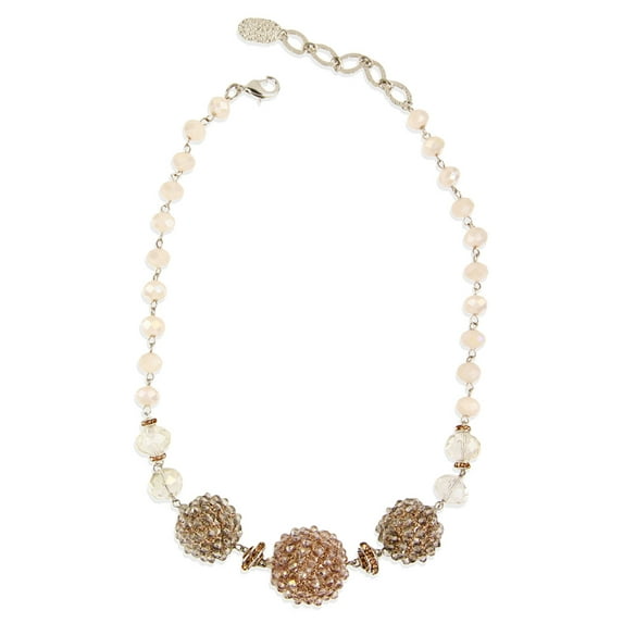 Short Beaded Raspberry Ball Necklace