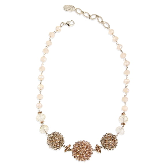 Short Beaded Raspberry Ball Necklace