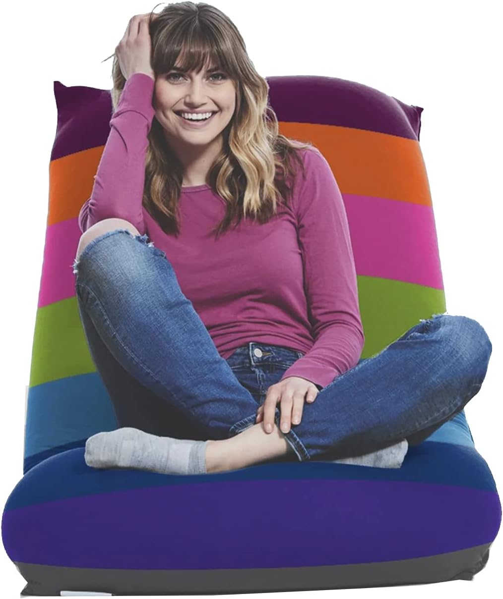 Short Bean Bag Lounger Chair For Adults, Kids And Teens With Filling