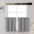 thumbnail image 1 of Short Black Out Curtains 36 Inch Length, Small Blackout Curtain Tier Rod Pocket Half Window Curtains for Kitchen Basement Cabinet Camper RV Bunk, 2 PCS, Each 30" Wx36 L, Black, 1 of 8