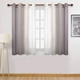thumbnail image 1 of Short Blackout Curtains 45 inch Long - Thermal Insulated Brown Curtains for Bathroom/Kitchen/Bedroom, 42 Wide by 45 Inches Length, Brown, Gradual Translucency, 1 of 6