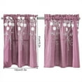 thumbnail image 1 of Short Blackout Curtains for Living Room Bedroom, 52 x 16 inches Window Treatment Small Panels Kitchen Cabinet Half-curtain Dustproof Cafe Drape (Pink), 1 of 3