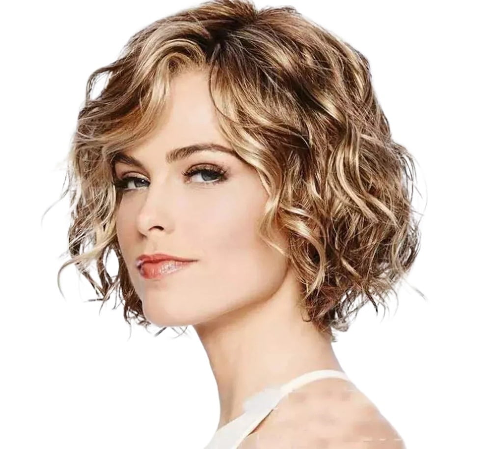 Short Blonde Wigs for Women, Short Natural Hair