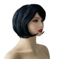 thumbnail image 1 of Short Bob Synthetic Wigs Natural Look Suitable For Workouts And Social Event Hairstyle, 1 of 13