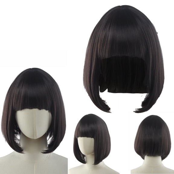 Short Bob Wig - Cute Elegant Anime Hairstyle, Natural Versatile High-Temperature Synthetic Wig for Women Men, Daily Wear, Halloween Costume, Cosplay, Party Hair, Colorful Fashion, Lightweight