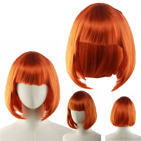 Short Bob Wig - Cute Elegant Anime Hairstyle, Natural Versatile High-Temperature Synthetic Wig for Women Men, Daily Wear, Halloween Costume, Cosplay, Party Hair, Colorful Fashion, Lightweight