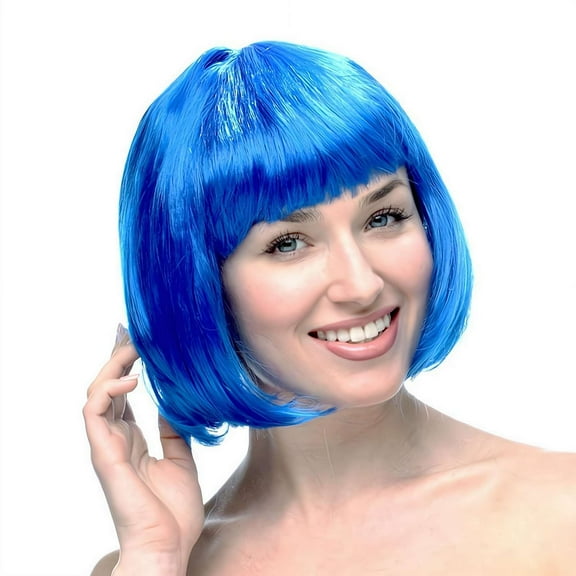 Short Bob Wig with Bangs for Women Perfect for Halloween Birthday Costume Party-Synthetic fibre wig