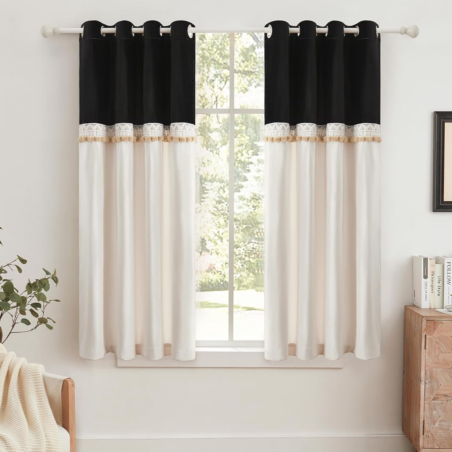 Black And Ivory Curtains