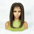 thumbnail image 1 of Short Braided Wigs for Women Double Full Lace Knotless Box Twist Braided Wigs Synthetic Lace Front Braided Wigs with Baby Hair Handmade Braided Wigs 14 inches (1B/27 Color), 1 of 11