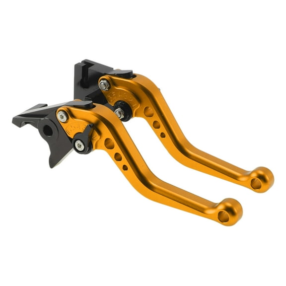 Short Brake Clutch Levers for Triumph Trident 660 2021-2024 6 Positon Adjustable Motorcycle Handlebar Brake Lever Aluminum Alloy Solid Gold Tone
