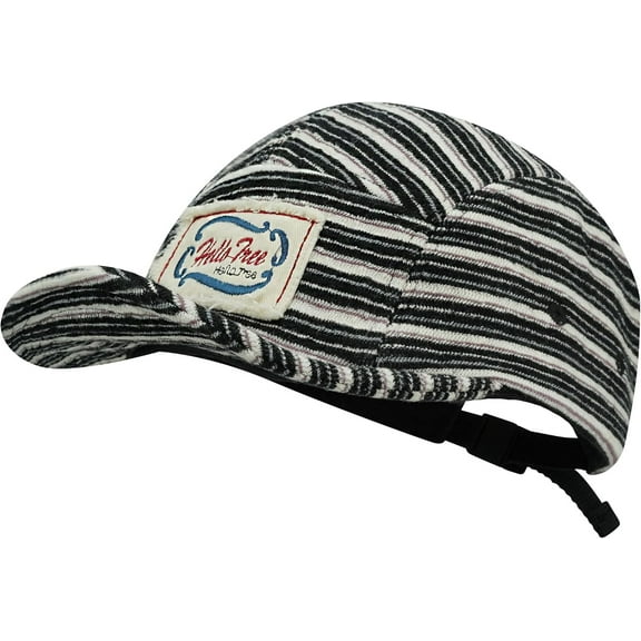 Short Brim 5 Panel Hat Vintage Striped Style Unisex Baseball Cap with Flat Bill Unstructured Low Profile Hat