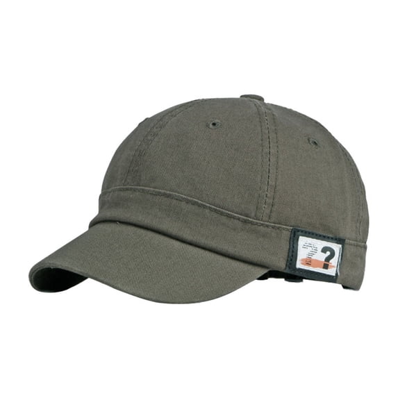 Short Brim Baseball Cap,Cotton Sports Hat,Curved Brim Casual Cap,Fashion Short Brim Cotton Baseball Cap Lightweight Breathable Curved Brim Minimalist Sunshade Peaked Hat for Summer Sports,Green