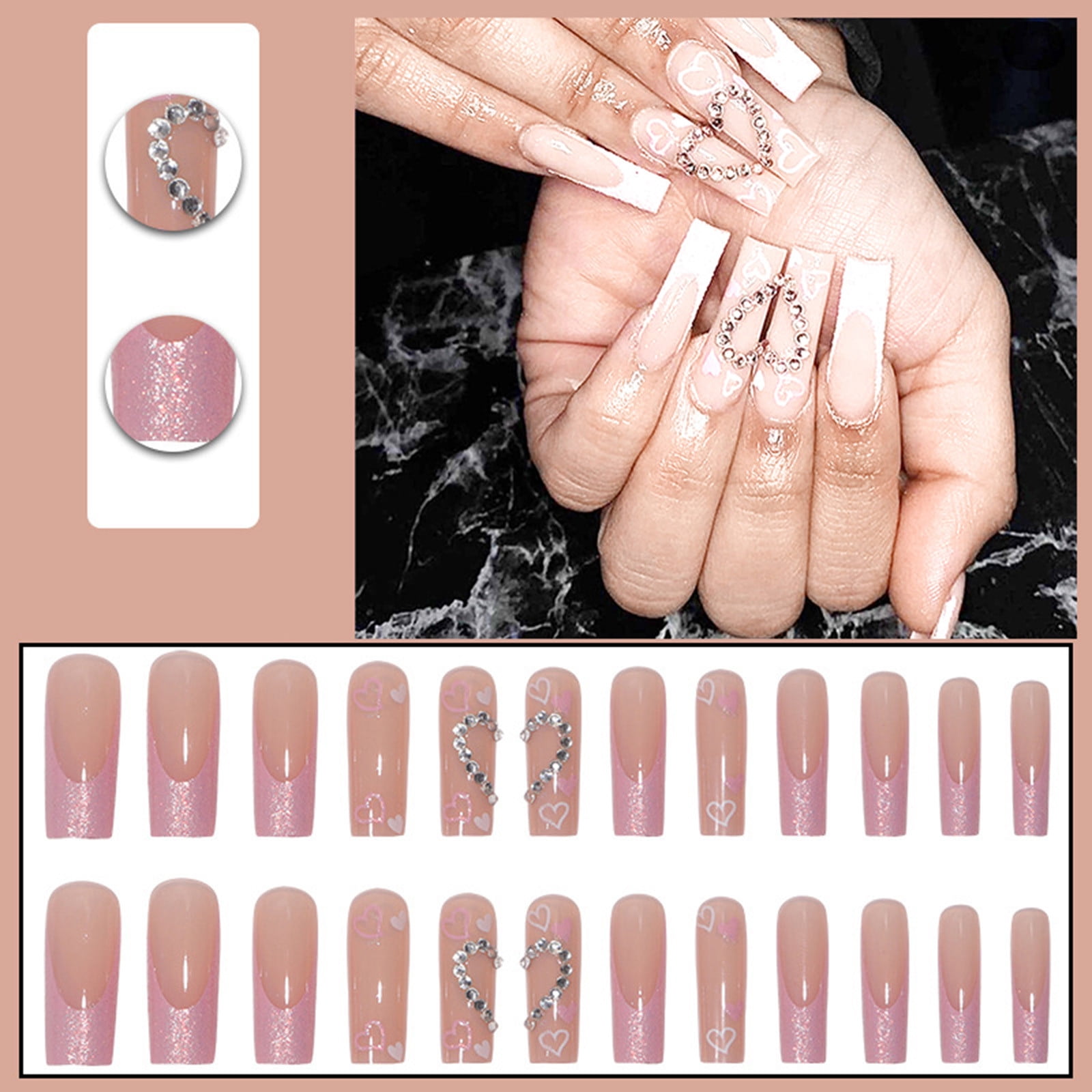 Short Coffin Shaped Nails False Nails Medium Length Nail Forms for