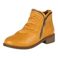 thumbnail image 1 of Short Colors Solid Zipper Women's Retro Fashion Shoes Boots Casual Women's Boots, 1 of 9