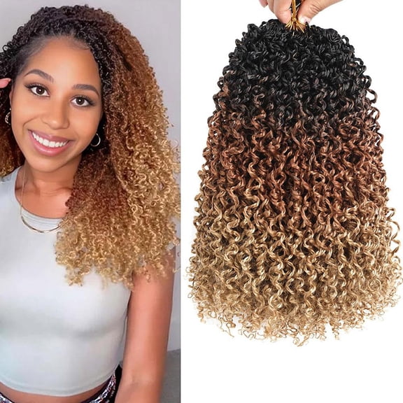 Short Curly Crochet Hair, Pre-twisted Spring Twist Braids, Fluffy Voluminous Synthetic Fiber