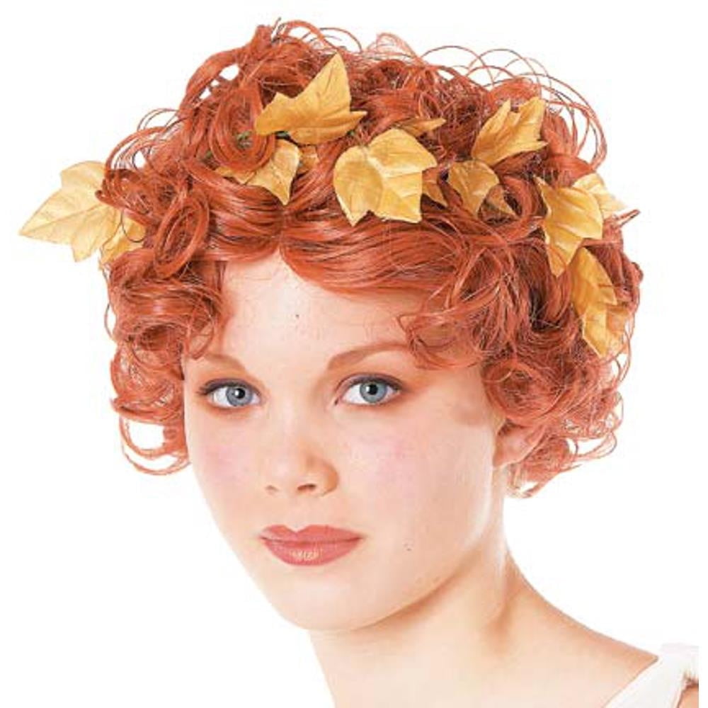 Short & Curly Goddess Wig with Laurel Leaves