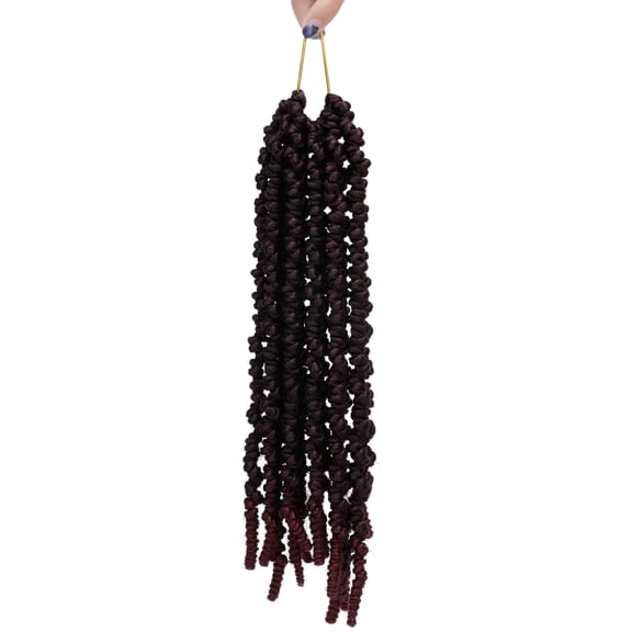 Short Curly Spring Pre-twisted Braids Synthetic Crochet Hair Extensions 10 inch 15 strands/pack Ombre Crochet Twist Braids Fiber Fluffy Curly Twist Braiding Hair Bulk (T27#)