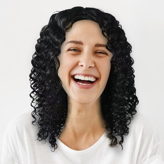 Short Curly Synthetic Wig For Women African Style Gradient Color Fashion Hairpiece With Natural And Feel