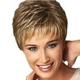 thumbnail image 1 of Short Curly Wigs with Gradient Colors Short Curly Synthetic Wigs, Gradient Color Hairpieces, Fashion Short Hair Wigs, Stylish Curly Wigs, Synthetic Gradient Wigs, Daily Wear Short Wigs(Multicolor), 1 of 4