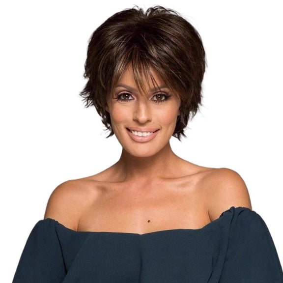 Short Curly and Straight Women's Wig - Back Swe