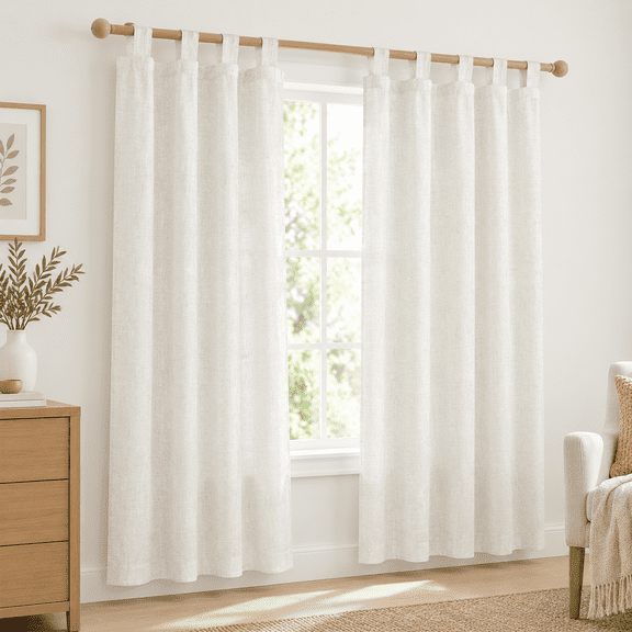 Short Curtafor Bathroom Window Boho Linen Cafe Sheer Small Bedroom Cream