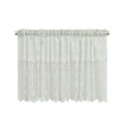thumbnail image 1 of Short Curtain French Lace White Sheer Kitchen Voile Curtains with Color Pins, 1 of 7