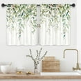 thumbnail image 1 of Short Curtains 24 Inch Length for Small Windows 2 Panel Sage Green Eucalyptus Leaves Plants Botanical Kitchen Curtains Rod Pocket Bedroom Living Room Treatment Fabric 2 Panels 26Wx24H Inch, 1 of 5