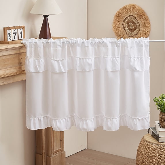 Short Curtains Bathroom Window Curtains,Black Out Curtains Small Kitchen Curtains,Rv Window Curtains Short Bedroom Curtains,Short Blackout Curtains Valances(1 Panel)