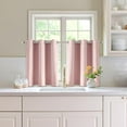 thumbnail image 1 of Short Curtains for Windows - Baby Pink Blackout Half Window Curtains Thermal Insulated Privacy Drapes for Kitchen Bedroom Bathroom Grommet Top Small Basement Tiers W40 x L36 Inch 2 Panels, 1 of 5