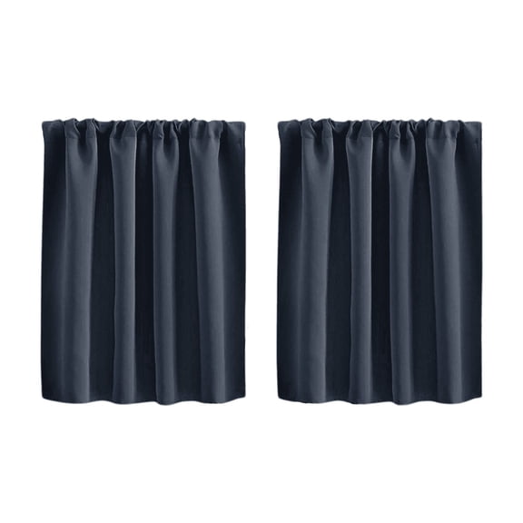 Short Curtains cafe curtains 42 Inch Length Tier Curtains，Canvas | Light Filtering Short Window Curtains,Thermal Insulating Blackout Drapes/Draperies for kitchen windows, Small Window,42x36 inch