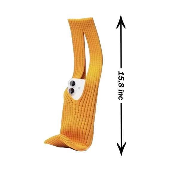 Short Elastic Knit Carry Sleeve for Phones - Gold
