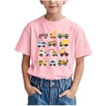 thumbnail image 1 of Short Elbow Sleeve T Shirt for Children Boy Girl Summer Fall Boat Neck Print Casual Tops Shirt Kid 2026 Soft Comfy Clothes Trendy Regular Fit 3 Years, 1 of 6