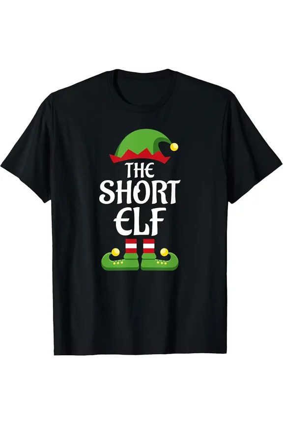 Short Elf Family Matching Group Christmas Humor Unisex T-Shirt up to Size 5XL